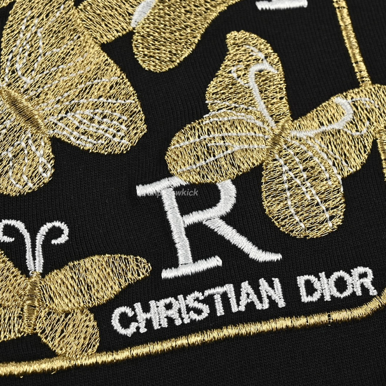 Dior Cd 3d Butterfly Letter Embroidered Pocket Short Sleeve T Shirt (8) - newkick.vip